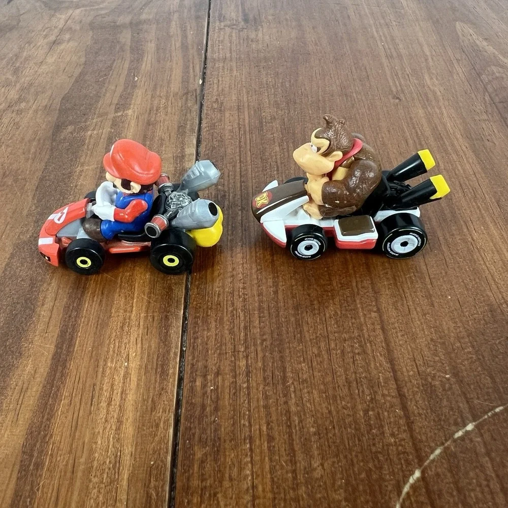 Mario Kart Hot Wheels Lot 2 Mario Donkey Kong Diecast Cars Nintendo Mattel